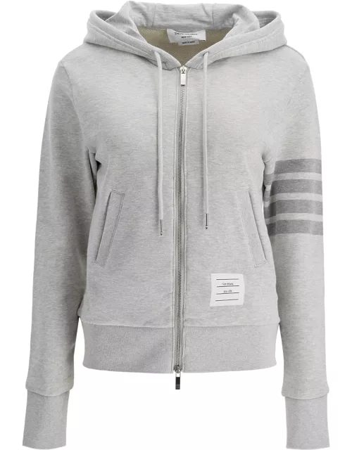 THOM BROWNE 4-bar hoodie with zipper and