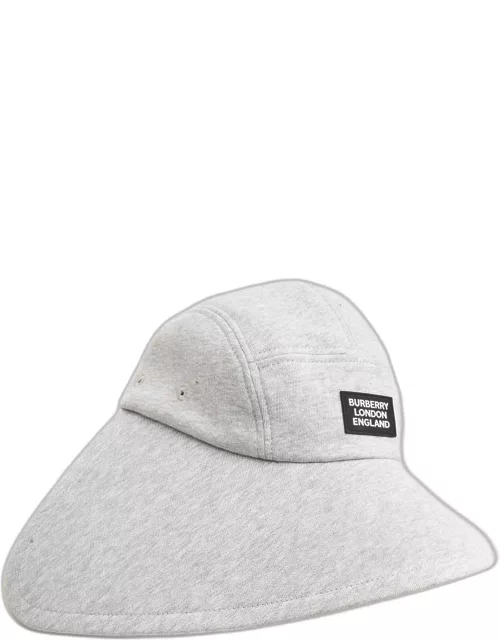 Burberry Grey Logo Applique Bonnet Cap