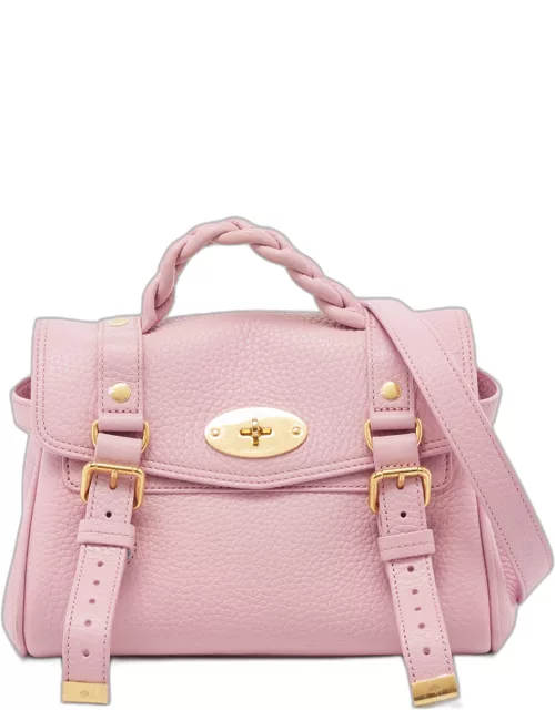 Mulberry Light Pink Leather Mini Alexa Top Handle Bag