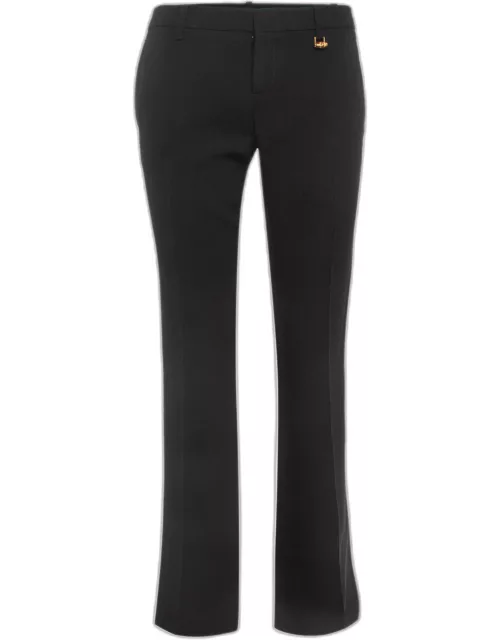 Gucci Black Crepe Flared Trousers