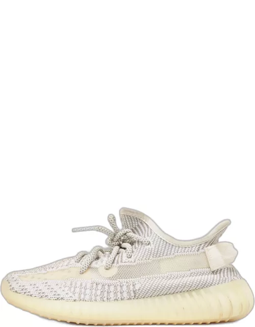 Yeezy x Adidas Grey/White Knit Fabric Boost 350 V2 Static Sneaker