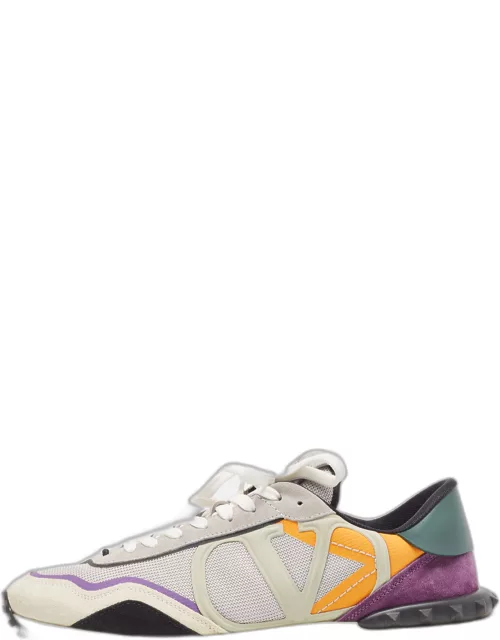 Valentino Multicolor Suede and Mesh Low Top Sneaker