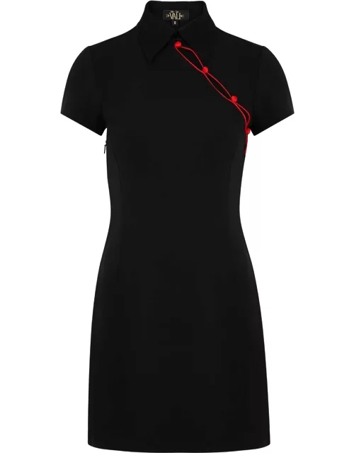 Bellini black crepe mini dress