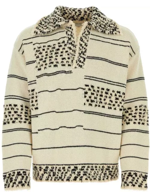 Bottega Veneta Striped Polo Sweater