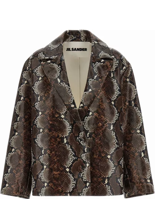 Jil Sander Python Leather Blazer