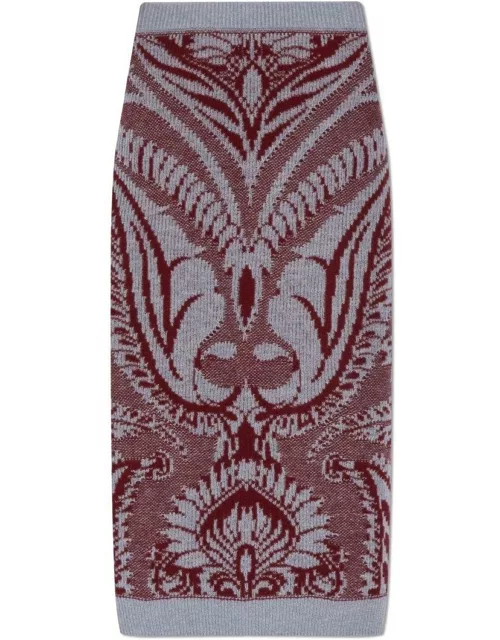 Etro Pattern Intarsia-knit Midi Skirt
