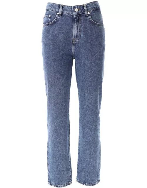 Moschino Jeans Straight Leg Washed Denim Jean