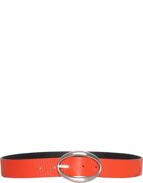 Orciani Red Smooth Leather Belt