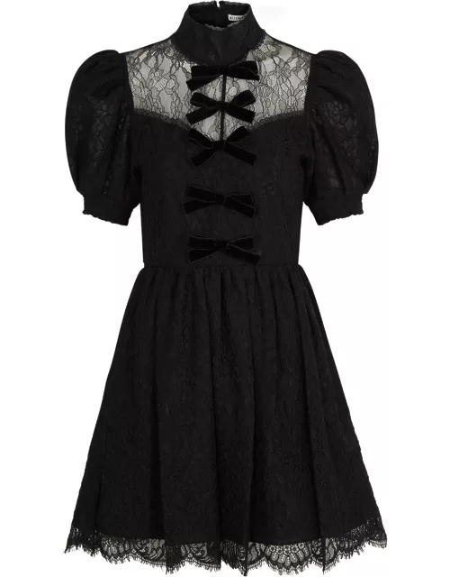 Vernita black lace mini dress