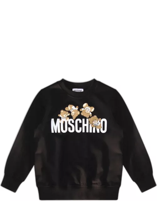 Moschino Black Multicolour Cotton Sweatshirt