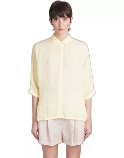 120% Lino Shirt In Yellow Linen