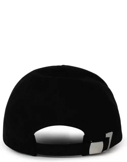 Balmain signature Black Cotton Cap
