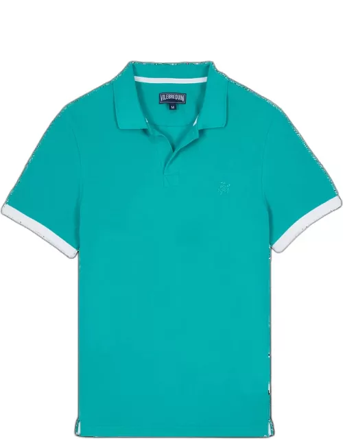 Men Cotton Pique Polo Shirt Solid - Polo - Palan - Green