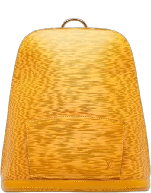 Louis Vuitton Yellow Leather Epi Gobelins Backpack
