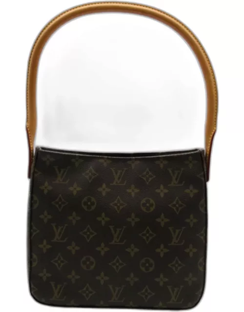 Louis Vuitton Brown Canvas MM Looping Shoulder Bag