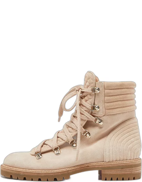 Christian Louboutin Beige Suede Mad Ankle Boot