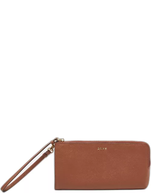 DKNY Brown Leather Wristlet Wallet