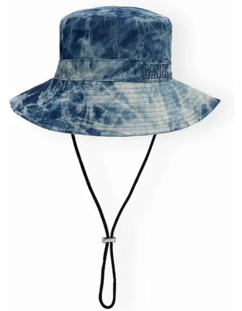GANNI Denim Bucket Hat in Blue