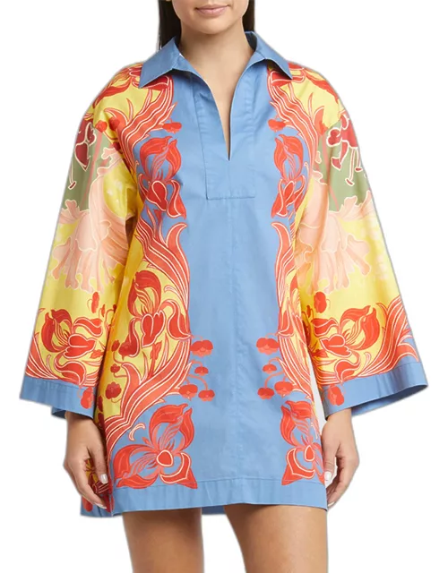 Floral Printed Tunic Coverup