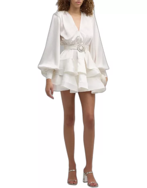 Bedouin Blanc Crystal-Embellished Mini Dres