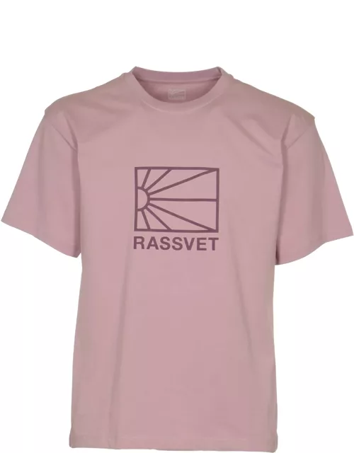 Rassvet Logo Print Round Neck T-shirt