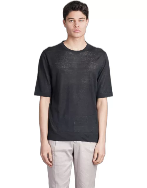 Ballantyne T-shirt In Black Linen