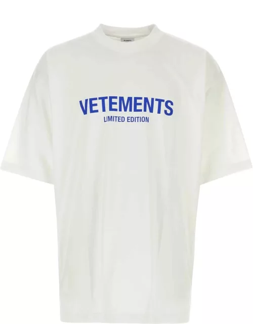 VETEMENTS White Cotton T-shirt
