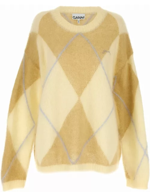Ganni Brown Mohair Blend Sweater