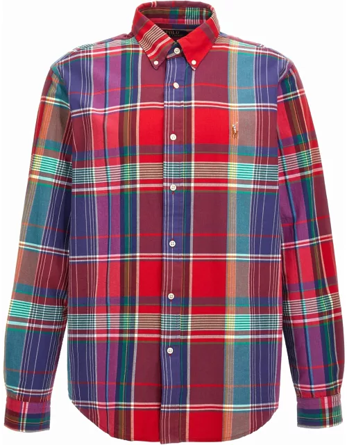 Polo Ralph Lauren Check Shirt With Logo Embroidery