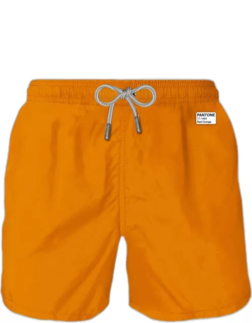 MC2 Saint Barth Man Orange Swim Shorts Pantone Special Edition