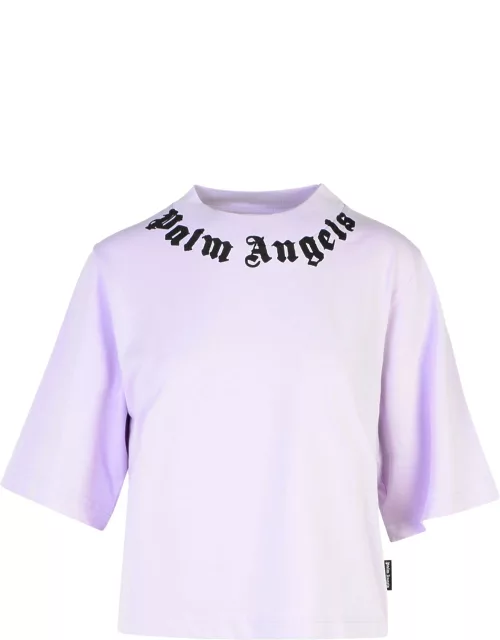 Palm Angels Lilac Cotton T-shirt