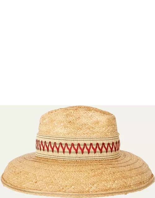 Ottavia Raffia Straw Structured Hat