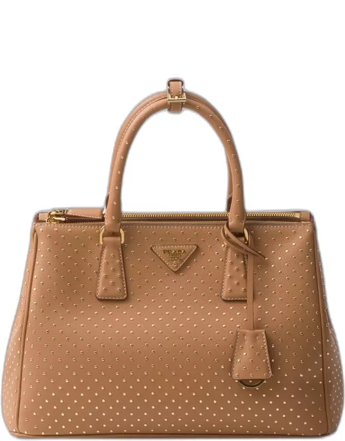 Galleria Studded Leather Top-Handle Bag