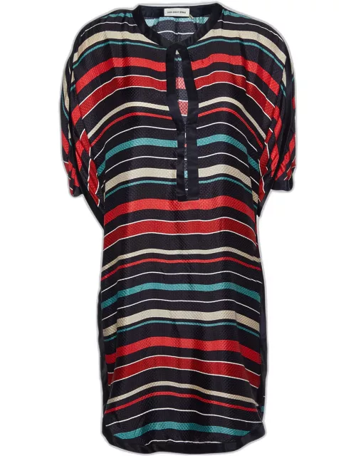 Isabel Marant Etoile Striped Silk Tunic Dress