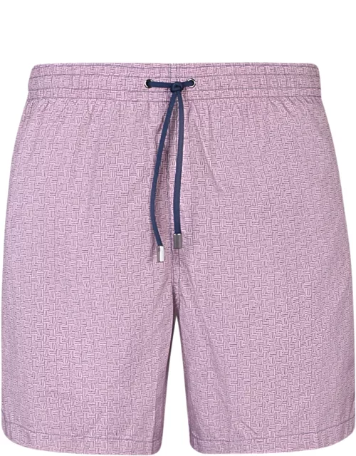 Canali Patterned Pink Swimsuit