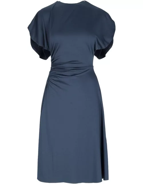 Victoria Beckham Round-Neck Midi Dres