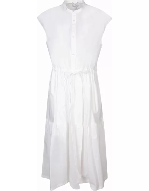 Woolrich White Midi Shirt Dres