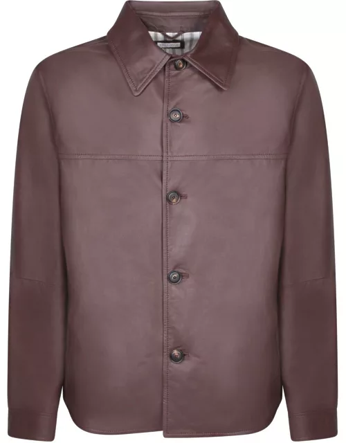 Brunello Cucinelli Button-up Leather Jacket