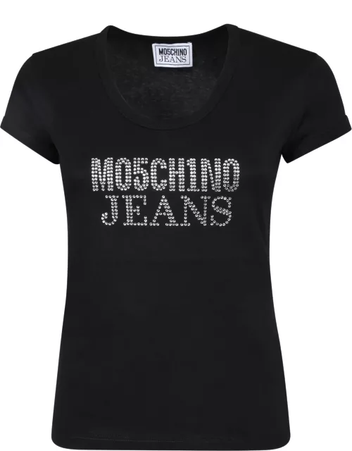 Moschino Jeans Logo-embellished Crewneck T-shirt