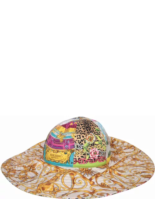 Moschino Multicolor Printed Canvas Hat