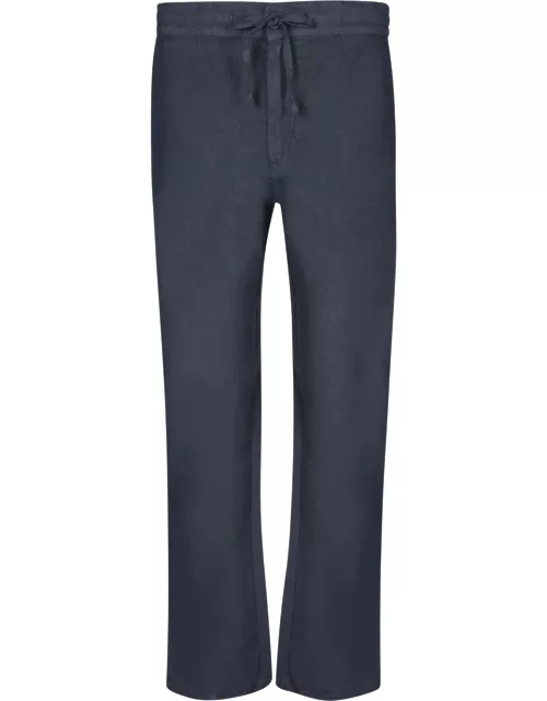 120% Lino Blue Linen Trouser