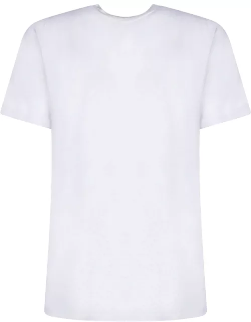 120% Lino White Linen T-shirt