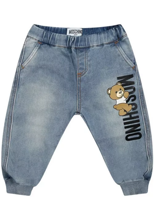 Moschino Logo Patch Tapered Jean