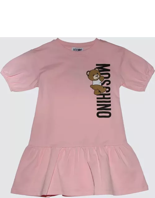 Moschino Pink Cotton Blend Teddy Bear Dres