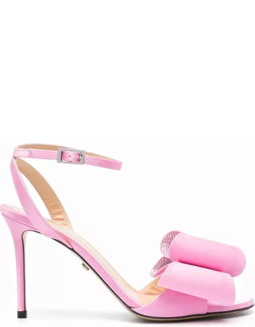 Mach & Mach Le Cadeau 95 Mm Sandals In Pink Satin