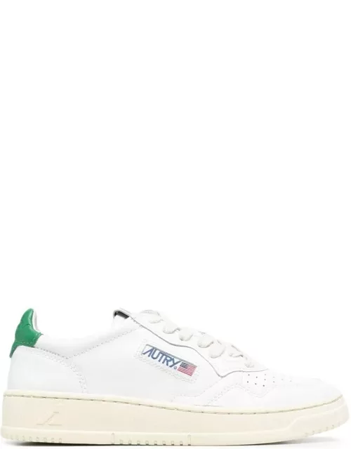 Autry medalist White Low Top Sneakers With Contrasting Heel Tab In Leather Woman