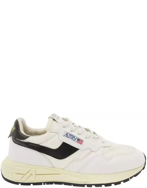 Autry reel Wind White Low Top Sneakers With Logo Detail In Leather Man