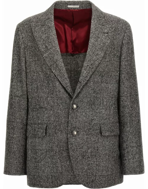 Brunello Cucinelli Check Single-breasted Blazer