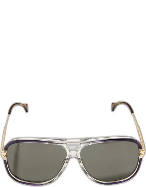 Men's Acetate Aviator Sunglasse