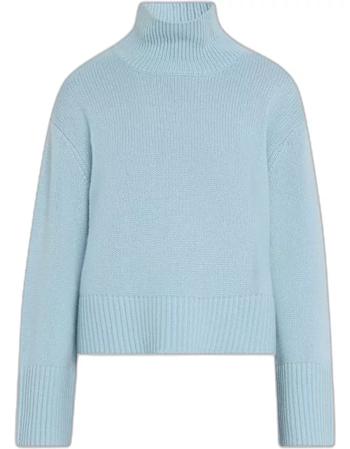 Fleur Cashmere Drop-Shoulder Turtleneck Sweater